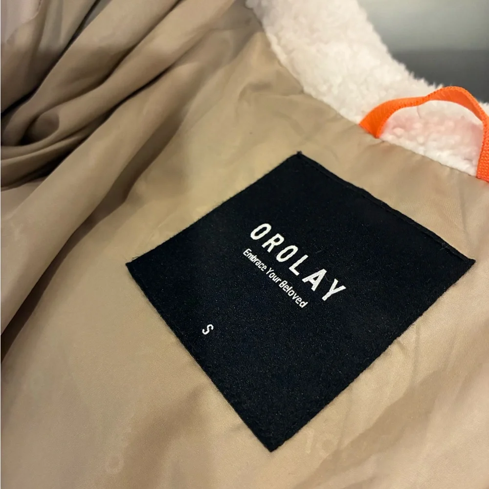 Orolay Light Tan Puffer Jacket Quilted Insulated Size Small - Picture 6 of 11